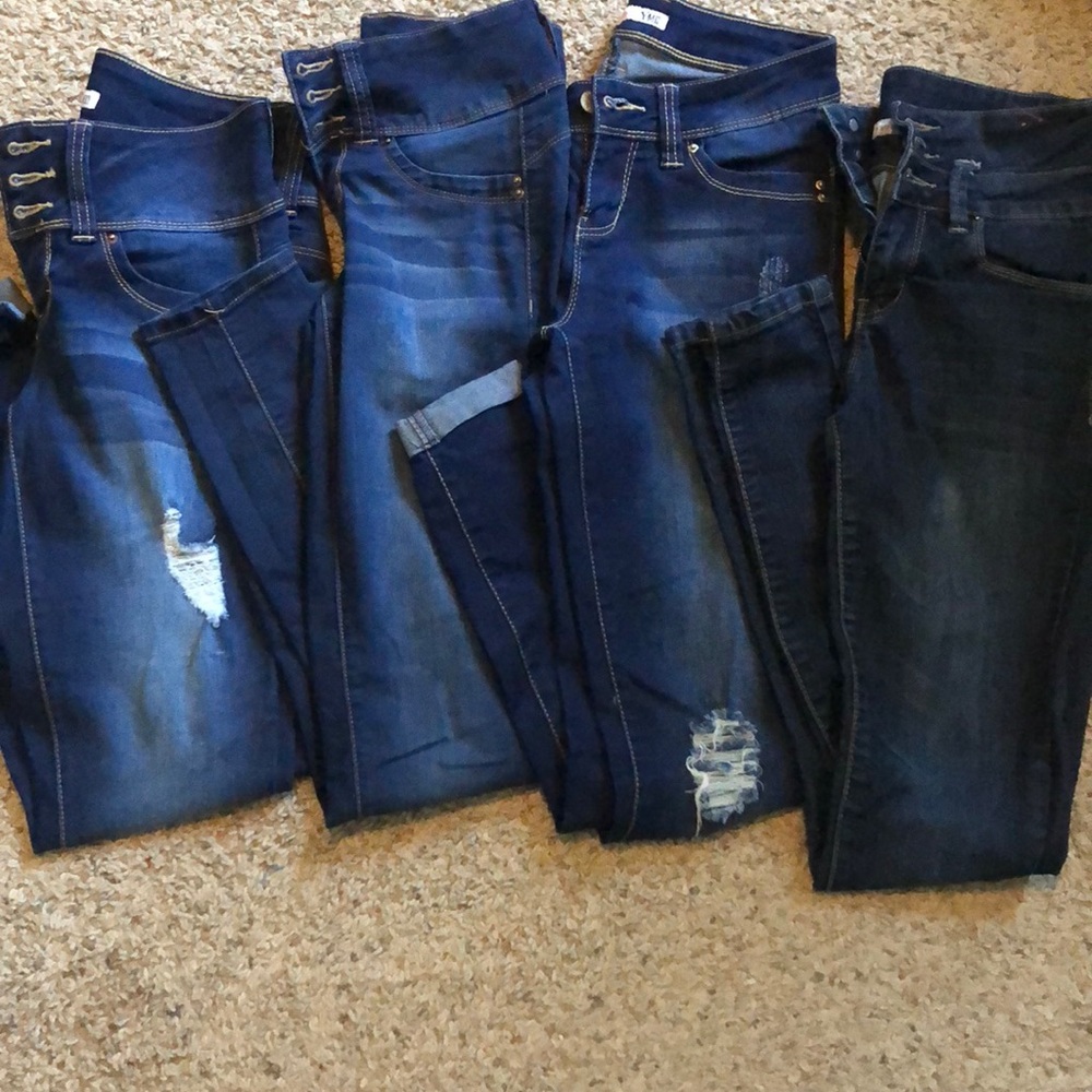 4 pairs of YMI Wanna Beta Butt jeans